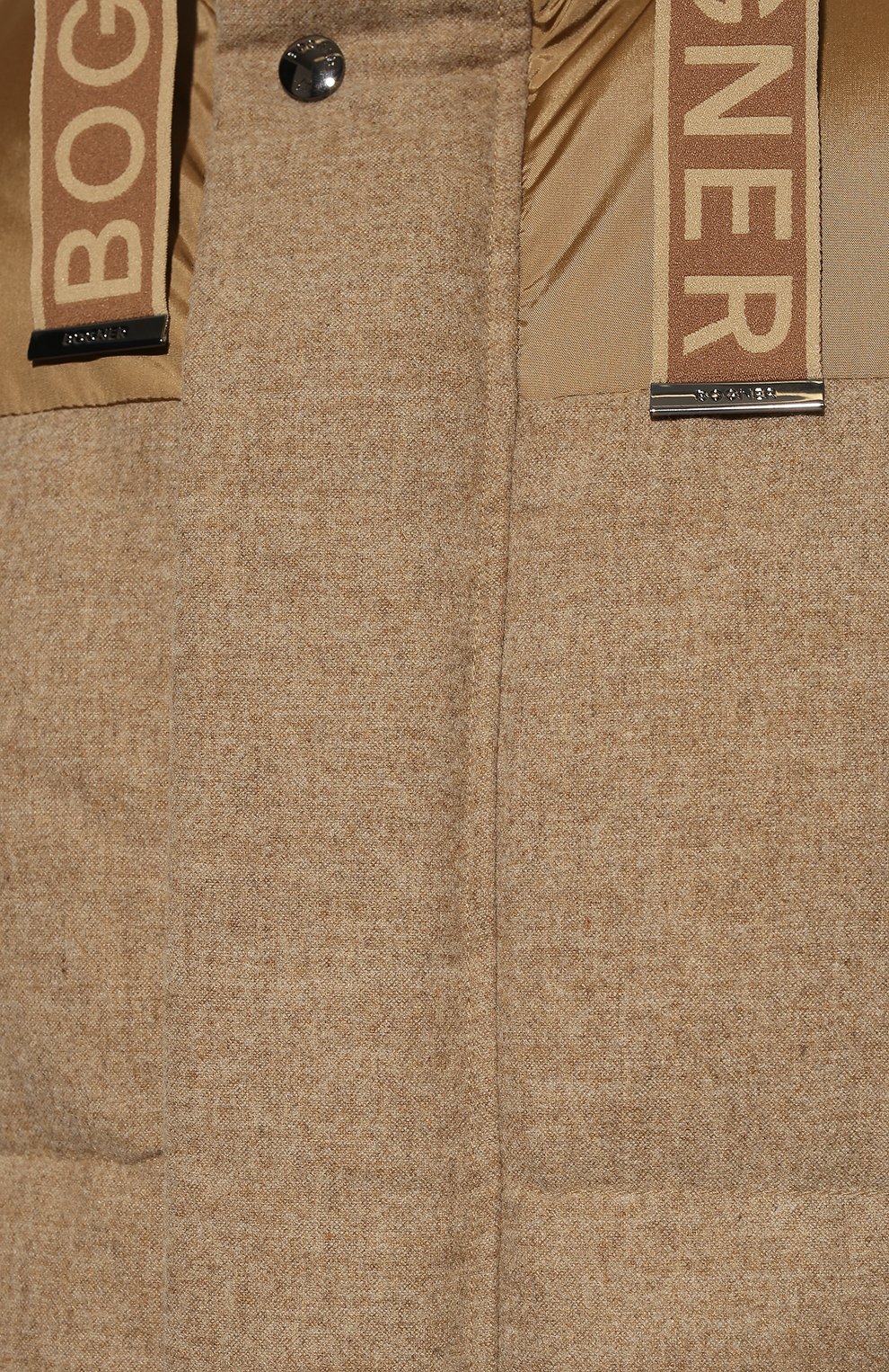 Мужская пуховик BOGNER бежевого цвета, арт. 38467158 | Фото 5 (Кросс-КТ: Куртка; Мужское Кросс-КТ: пуховик-короткий; Рукава: Длинные; Длина (верхняя одежда): До середины бедра; Материал внешний: Синтетический материал; Материал подклада: Синтетический материал; Материал утеплителя: Пух и перо; Стили: Кэжуэл)