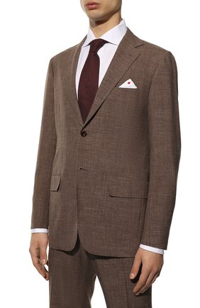 Мужской костюм из шерсти и шелка KITON коричневого цвета по цене 599500 руб., арт. UA81K0627A | Фото 2 Мужской костюм из шерсти и шелка KITON коричневого цвета, арт. UA81K0627A | Фото 2 (Материал внешний: Шерсть; Рукава: Длинные; Материал подклада: Купро; Костюмы М: Однобортный; Стили: Классический)