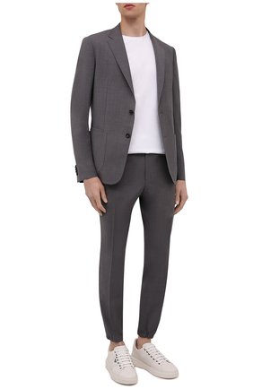 Мужской шерстяной костюм Z ZEGNA серого цвета по цене 185000 руб., арт. 924729/2X7YGW | Фото 1 Мужской шерстяной костюм Z ZEGNA серого цвета, арт. 924729/2X7YGW | Фото 1 (Рукава: Длинные; Материал внешний: Шерсть; Костюмы М: Однобортный; Стили: Кэжуэл)