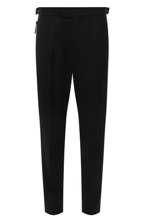 Мужские шерстяные брюки zegna x maserati ERMENEGILDO ZEGNA черного цвета, арт. UZI30/TP25M | Фото 1 (Длина (брюки, джинсы): Стандартные; Материал внешний: Шерсть; Случай: Повседневный; Стили: Кэжуэл)