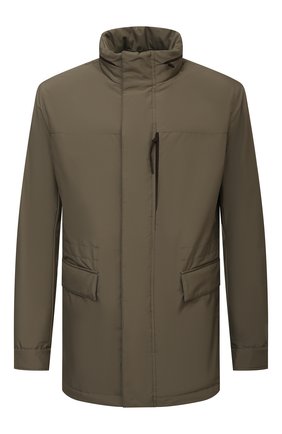 Мужская утепленная парка ERMENEGILDO ZEGNA хаки цвета по цене 262500 руб., арт. UWT35/Y220B | Фото 1 Мужская утепленная парка ERMENEGILDO ZEGNA хаки цвета, арт. UWT35/Y220B | Фото 1 (Материал подклада: Синтетический материал; Материал внешний: Синтетический материал; Рукава: Длинные; Кросс-КТ: Куртка; Стили: Милитари; Длина (верхняя одежда): До середины бедра)