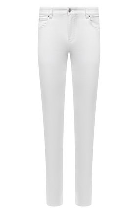 Мужские джинсы Z ZEGNA белого цвета, арт. VZ731/ZZ530 | Фото 1 (Длина (брюки, джинсы): Стандартные; Материал внешний: Хлопок, Деним; Кросс-КТ: Деним; Стили: Классический, Кэжуэл; Силуэт М (брюки): Прямые)