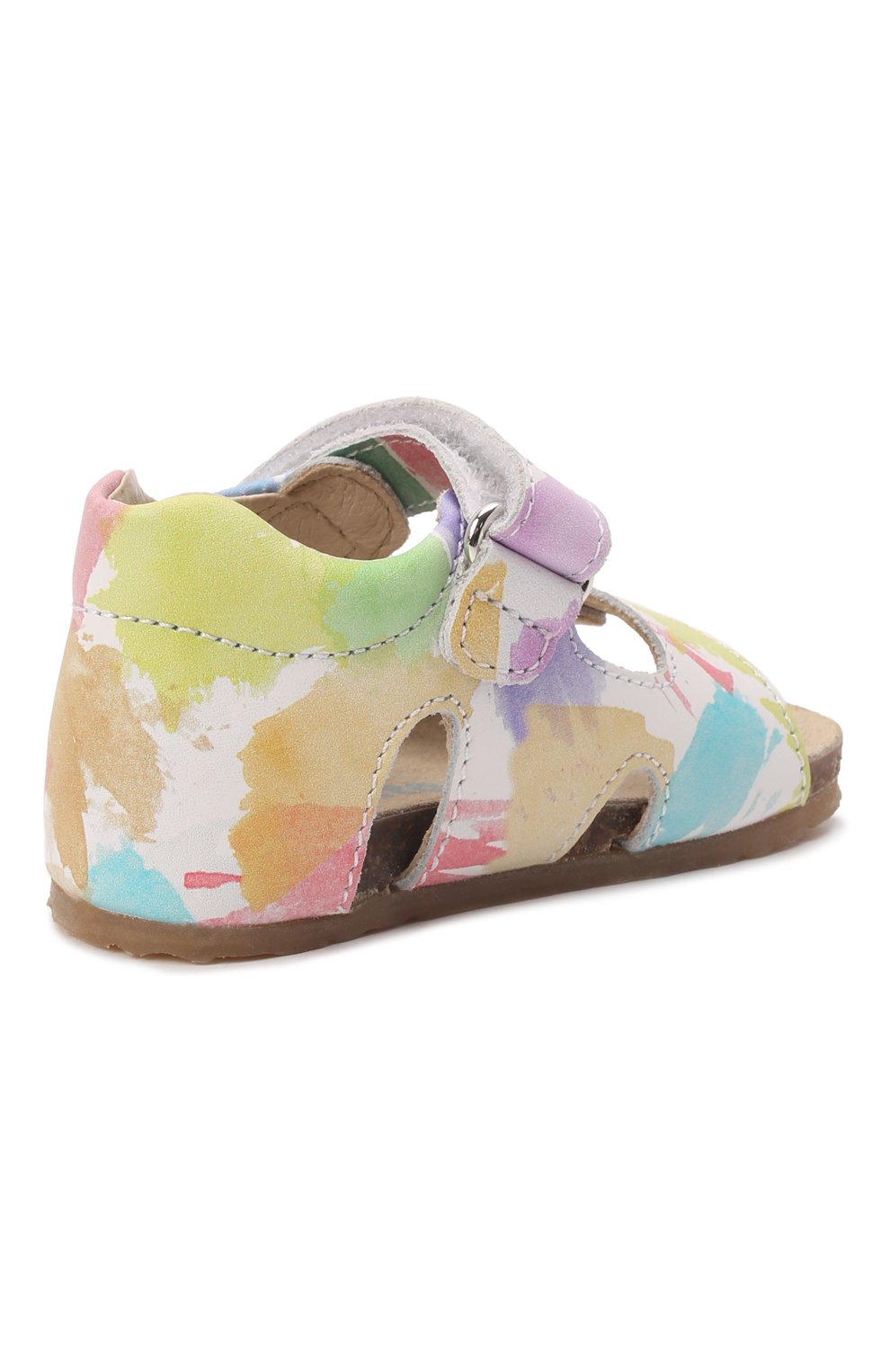 Детские кожаные сандалии FALCOTTO разноцветного цвета, арт. 0011500737/63 | Фото 3 (Материал внешний: Кожа; Материал внутренний: Натуральная кожа)