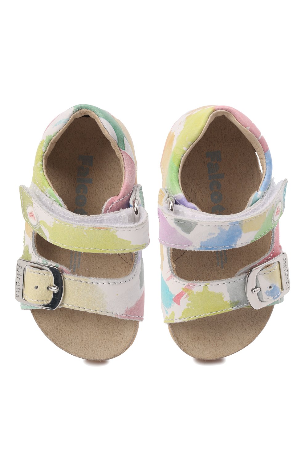 Детские кожаные сандалии FALCOTTO разноцветного цвета, арт. 0011500737/63 | Фото 4 (Материал внешний: Кожа; Материал внутренний: Натуральная кожа)