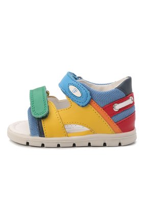 Детские кожаные сандалии FALCOTTO разноцветного цвета, арт. 0011500935/02 | Фото 2 (Материал внешний: Кожа; Материал внутренний: Натуральная кожа)