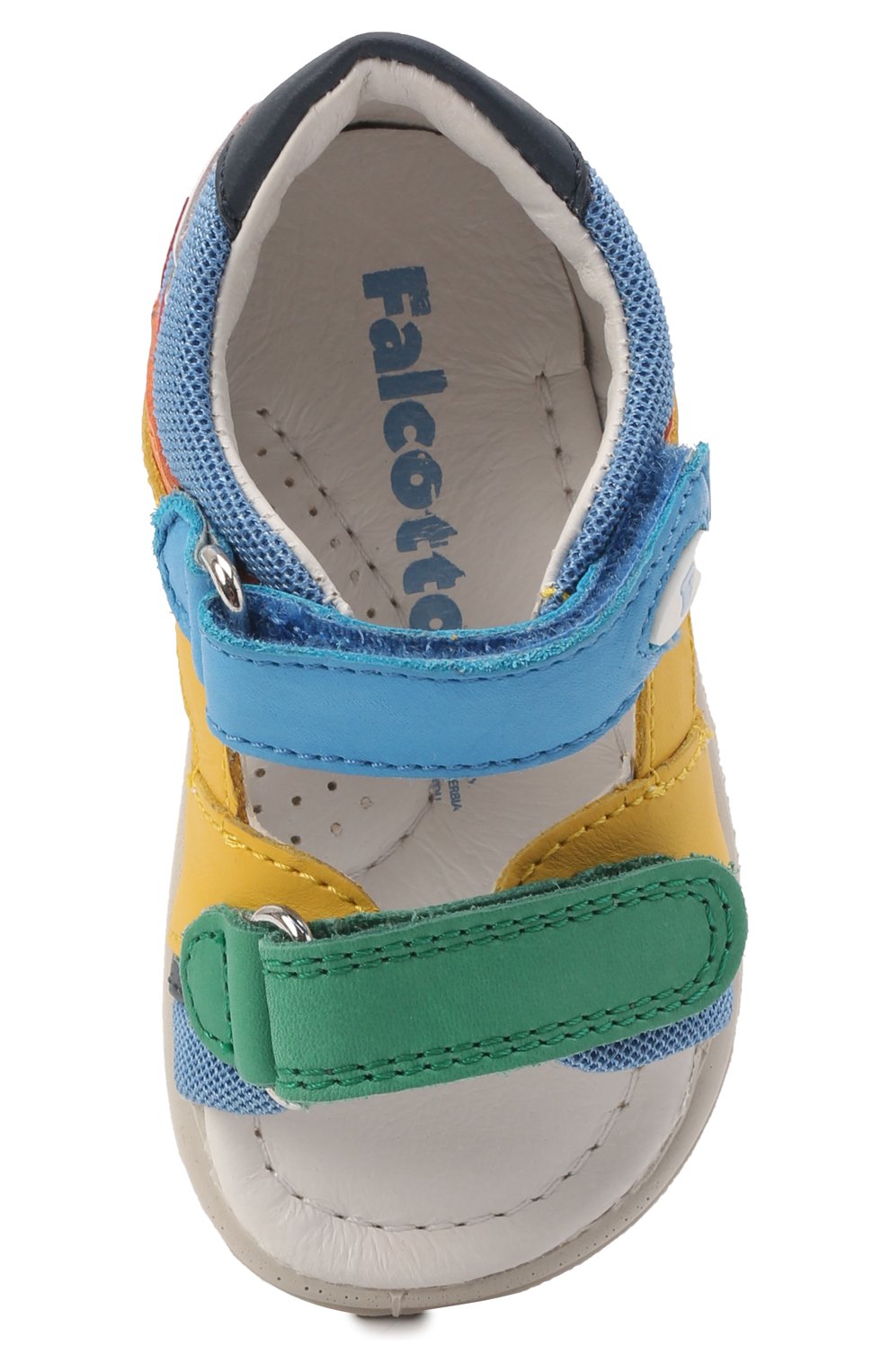 Детские кожаные сандалии FALCOTTO разноцветного цвета, арт. 0011500935/02 | Фото 4 (Материал внешний: Кожа; Материал внутренний: Натуральная кожа)