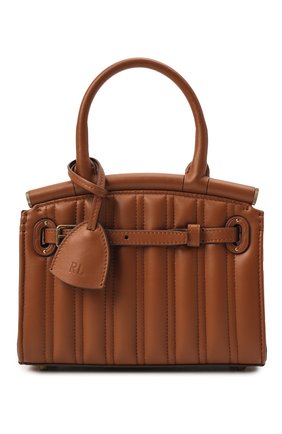 Женская сумка rl 50 mini RALPH LAUREN коричневого цвета, арт. 435867093 | Фото 1 (Материал: Натуральная кожа; Ремень/цепочка: На ремешке; Размер: mini; Сумки-технические: Сумки top-handle, Сумки через плечо)