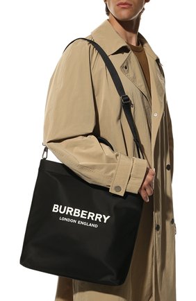 Женский сумка-тоут artie BURBERRY черного цвета, арт. 8026233 | Фото 2 (Материал: Текстиль; Ремень/цепочка: На ремешке; Размер: large; Сумки-технические: Сумки-шопперы)
