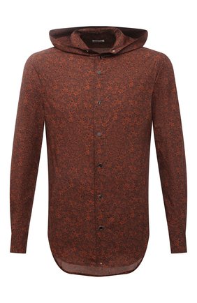 Мужская хлопковая рубашка KITON бордового цвета по цене 63400 руб., арт. UMCMARH0807803 | Фото 1 Мужская хлопковая рубашка KITON бордового цвета, арт. UMCMARH0807803 | Фото 1 (Рукава: Длинные; Длина (для топов): Стандартные; Материал внешний: Хлопок; Случай: Повседневный; Воротник: С капюшоном; Принт: С принтом; Стили: Кэжуэл)