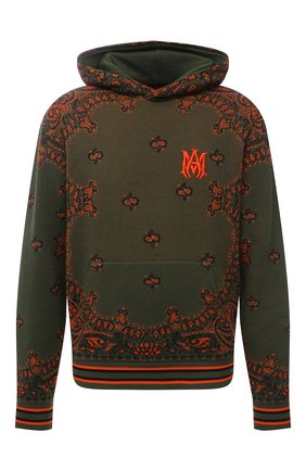Мужской худи из хлопка и кашемира AMIRI хаки цвета по цене 105500 руб., арт. PS22MKF010-352 | Фото 1 Мужской худи из хлопка и кашемира AMIRI хаки цвета, арт. PS22MKF010-352 | Фото 1 (Материал внешний: Хлопок; Длина (для топов): Стандартные; Рукава: Длинные; Мужское Кросс-КТ: Худи-одежда; Принт: С принтом; Стили: Кэжуэл)