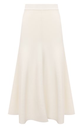 Женская юбка из вискозы GIORGIO ARMANI белого цвета, арт. 3LAN01/AM17Z | Фото 1 (Длина Ж (юбки, платья, шорты): Миди; Материал внешний: Вискоза; Стили: Кэжуэл; Кросс-КТ: Трикотаж; Женское Кросс-КТ: Юбка-одежда)