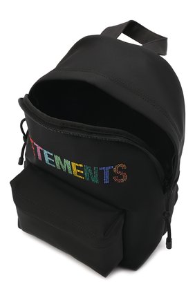 Женский рюкзак VETEMENTS черного цвета, арт. UE52BA740B 1302/W | Фото 5 (Размер: medium; Материал: Текстиль)