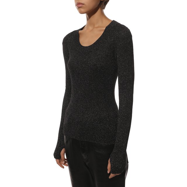 Пуловер из вискозы HUGO 50442206, цвет чёрный, размер 48 - фото 3