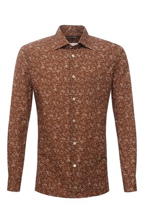 Мужская хлопковая рубашка KITON коричневого цвета по цене 55150 руб., арт. UMCNERH0807802 | Фото 1 Мужская хлопковая рубашка KITON коричневого цвета, арт. UMCNERH0807802 | Фото 1 (Материал внешний: Хлопок; Рукава: Длинные; Длина (для топов): Стандартные; Случай: Повседневный; Манжеты: На пуговицах; Воротник: Кент; Рубашки М: Regular Fit; Принт: С принтом; Стили: Романтичный)