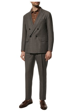 Мужская хлопковая рубашка KITON коричневого цвета по цене 55150 руб., арт. UMCNERH0807802 | Фото 2 Мужская хлопковая рубашка KITON коричневого цвета, арт. UMCNERH0807802 | Фото 2 (Материал внешний: Хлопок; Рукава: Длинные; Длина (для топов): Стандартные; Случай: Повседневный; Манжеты: На пуговицах; Воротник: Кент; Рубашки М: Regular Fit; Принт: С принтом; Стили: Романтичный)
