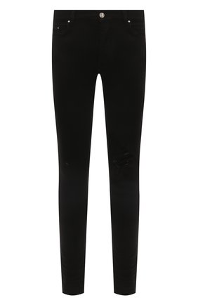 Мужские джинсы AMIRI черного цвета, арт. PXMD004-001 | Фото 1 (Материал внешний: Хлопок, Деним; Длина (брюки, джинсы): Стандартные; Кросс-КТ: Деним; Силуэт М (брюки): Узкие; Стили: Панк)