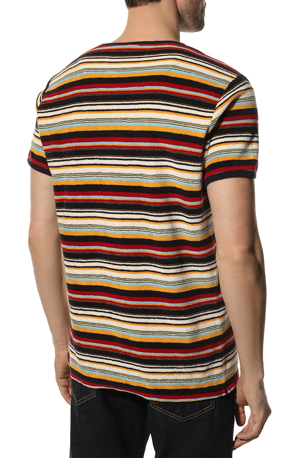 Мужская хлопковая футболка ORLEBAR BROWN разноцветного цвета, арт. 274755 | Фото 4 (Рукава: Короткие; Длина (для топов): Стандартные; Принт: С принтом; Материал внешний: Хлопок; Стили: Кэжуэл)