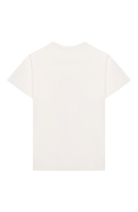 Детская хлопковая футболка FENDI белого цвета, арт. JFI248/7AJ/3A-6A | Фото 2 (Материал внешний: Хлопок; Рукава: Короткие; Девочки Кросс-КТ: футболка-одежда; Ростовка одежда: 3 года | 98 см, 4 года | 104 см, 5 лет | 110 см, 6 лет | 116 см)