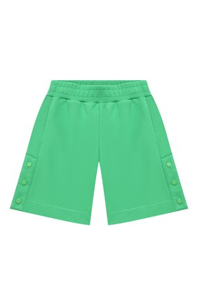 Детские хлопковые шорты FENDI зеленого цвета, арт. JUF058/5V0/8A-12+ | Фото 1 (Материал внешний: Хлопок)