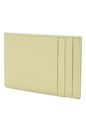 Женский кожаный футляр для кредитных карт BOTTEGA VENETA салатового цвета, арт. 651401/VCQC4 | Фото 2 (Материал: Натуральная кожа)