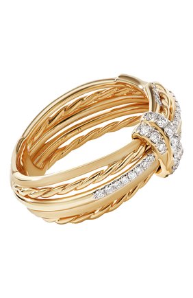 Женские кольцо DAVID YURMAN бесцветного цвета, арт. R17091D88ADI | Фото 1 (Драгоценные камни: Бриллианты; Материал сплава: Желтое золото)