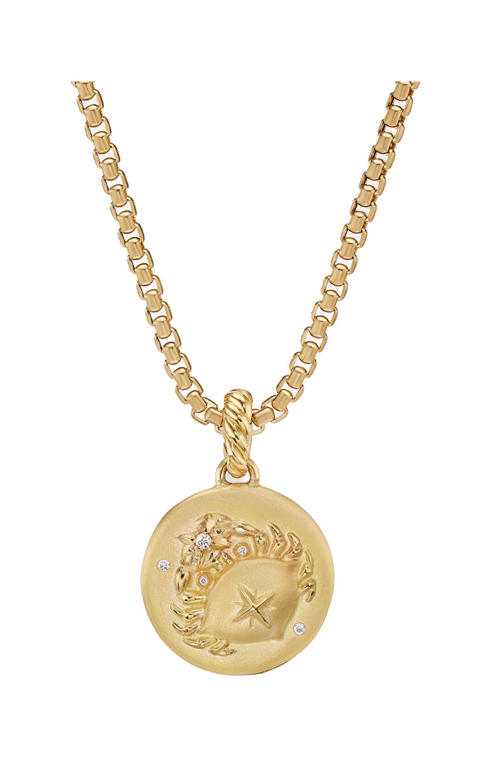 Женские кулон DAVID YURMAN бесцветного цвета, арт. D14314D88ADI | Фото 1 (Драгоценные камни: Бриллианты; Материал сплава: Желтое золото)