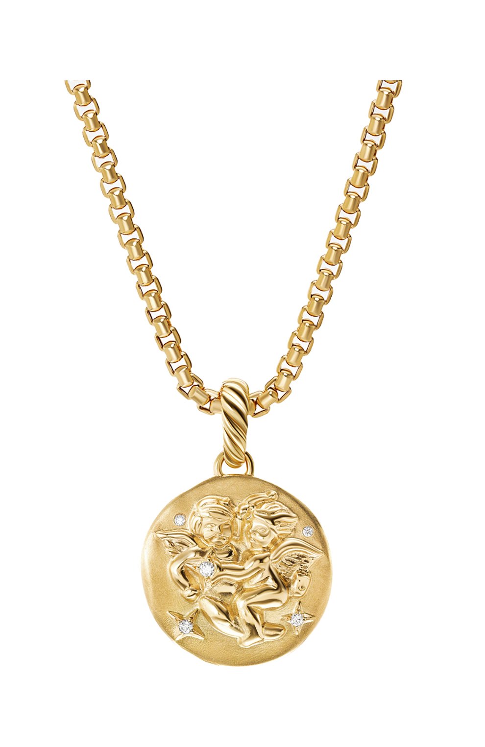 Женские кулон DAVID YURMAN бесцветного цвета, арт. D14313D88ADI | Фото 1 (Драгоценные камни: Бриллианты; Материал сплава: Желтое золото)