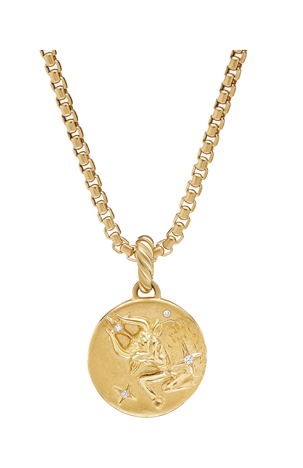 Женские кулон DAVID YURMAN бесцветного цвета, арт. D14312D88ADI | Фото 1 (Драгоценные камни: Бриллианты; Материал сплава: Желтое золото)