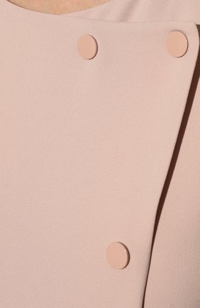 Женское платье из вискозы GIORGIO ARMANI светло-розового цвета, арт. 2SHVA0A1/T0386 | Фото 5 (Рукава: Короткие; Случай: Повседневный; Длина Ж (юбки, платья, шорты): До колена; Материал внешний: Вискоза; Материал подклада: Шелк; Женское Кросс-КТ: Платье-одежда; Стили: Кэжуэл)