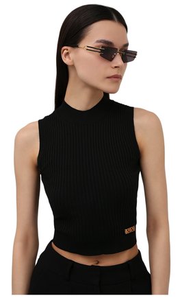 Женские солнцезащитные очки BALMAIN черного цвета, арт. BPS-123A | Фото 2 (Тип очков: С/з; Кросс-КТ: С/з-унисекс; Оптика Гендер: оптика-унисекс; Очки форма: Узкие)