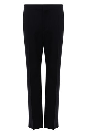 Мужские шерстяные брюки VALENTINO темно-синего цвета, арт. XV3RBH7525S | Фото 1 (Материал внешний: Шерсть; Длина (брюки, джинсы): Стандартные; Случай: Повседневный; Стили: Минимализм)