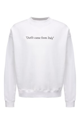 Мужской хлопковый свитшот OFF-WHITE белого цвета по цене 45150 руб., арт. 0MBA054S22FLE001 | Фото 1 Мужской хлопковый свитшот OFF-WHITE белого цвета, арт. 0MBA054S22FLE001 | Фото 1 (Рукава: Длинные; Материал внешний: Хлопок; Длина (для топов): Стандартные; Мужское Кросс-КТ: свитшот-одежда; Принт: С принтом; Стили: Гранж)