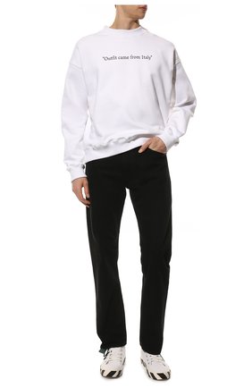 Мужской хлопковый свитшот OFF-WHITE белого цвета по цене 45150 руб., арт. 0MBA054S22FLE001 | Фото 2 Мужской хлопковый свитшот OFF-WHITE белого цвета, арт. 0MBA054S22FLE001 | Фото 2 (Рукава: Длинные; Материал внешний: Хлопок; Длина (для топов): Стандартные; Мужское Кросс-КТ: свитшот-одежда; Принт: С принтом; Стили: Гранж)