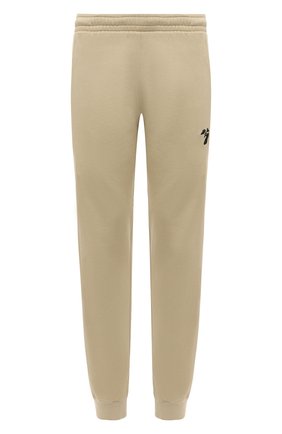 Мужские хлопковые джоггеры OFF-WHITE бежевого цвета по цене 39150 руб., арт. 0MCH033S22FLE001 | Фото 1 Мужские хлопковые джоггеры OFF-WHITE бежевого цвета, арт. 0MCH033S22FLE001 | Фото 1 (Длина (брюки, джинсы): Стандартные; Материал внешний: Хлопок; Мужское Кросс-КТ: Брюки-трикотаж; Силуэт М (брюки): Джоггеры; Стили: Гранж)