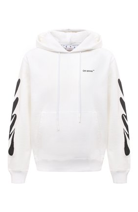 Мужской хлопковое худи OFF-WHITE белого цвета по цене 54800 руб., арт. 0MBB097S22FLE009 | Фото 1 Мужской хлопковое худи OFF-WHITE белого цвета, арт. 0MBB097S22FLE009 | Фото 1 (Рукава: Длинные; Длина (для топов): Стандартные; Материал внешний: Хлопок; Мужское Кросс-КТ: Худи-одежда; Принт: С принтом; Стили: Гранж)