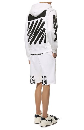 Мужской хлопковое худи OFF-WHITE белого цвета по цене 54800 руб., арт. 0MBB097S22FLE009 | Фото 2 Мужской хлопковое худи OFF-WHITE белого цвета, арт. 0MBB097S22FLE009 | Фото 2 (Рукава: Длинные; Длина (для топов): Стандартные; Материал внешний: Хлопок; Мужское Кросс-КТ: Худи-одежда; Принт: С принтом; Стили: Гранж)