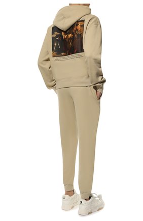 Мужской хлопковое худи OFF-WHITE бежевого цвета по цене 47750 руб., арт. 0MBB037S22FLE007 | Фото 2 Мужской хлопковое худи OFF-WHITE бежевого цвета, арт. 0MBB037S22FLE007 | Фото 2 (Длина (для топов): Стандартные; Материал внешний: Хлопок; Рукава: Длинные; Мужское Кросс-КТ: Худи-одежда; Принт: С принтом; Стили: Гранж)