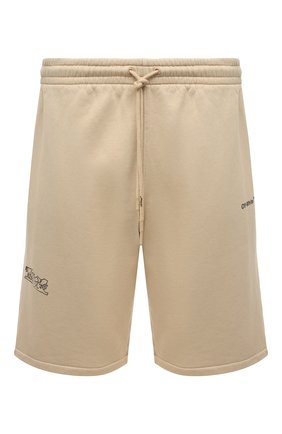 Мужские хлопковые шорты OFF-WHITE бежевого цвета по цене 36550 руб., арт. 0MCI013S22FLE007 | Фото 1 Мужские хлопковые шорты OFF-WHITE бежевого цвета, арт. 0MCI013S22FLE007 | Фото 1 (Материал внешний: Хлопок; Длина Шорты М: Ниже колена; Кросс-КТ: Трикотаж; Принт: С принтом; Стили: Спорт-шик)