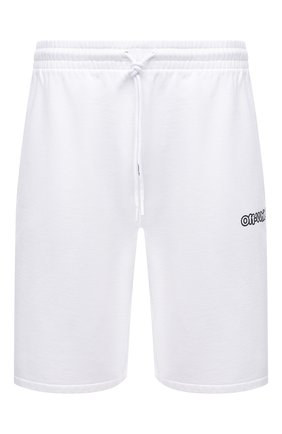 Мужские хлопковые шорты OFF-WHITE белого цвета по цене 37600 руб., арт. 0MCI013S22FLE006 | Фото 1 Мужские хлопковые шорты OFF-WHITE белого цвета, арт. 0MCI013S22FLE006 | Фото 1 (Материал внешний: Хлопок; Длина Шорты М: Ниже колена; Кросс-КТ: Трикотаж; Принт: С принтом; Стили: Спорт-шик)