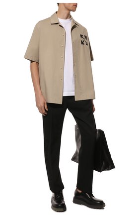Мужские кожаные дерби OFF-WHITE черного цвета по цене 59950 руб., арт. 0MIF013S22LEA0011063 | Фото 2 Мужские кожаные дерби OFF-WHITE черного цвета, арт. 0MIF013S22LEA0011063 | Фото 2 (Материал внутренний: Натуральная кожа; Материал внешний: Кожа; Стили: Классический)
