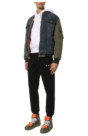 Мужские комбинированные кеды off-court 3.0 OFF-WHITE хаки цвета по цене 47900 руб., арт. 0MIA065S22LEA0035755 | Фото 2 Мужские комбинированные кеды off-court 3.0 OFF-WHITE хаки цвета, арт. 0MIA065S22LEA0035755 | Фото 2 (Материал внутренний: Натуральная кожа, Текстиль; Подошва: Массивная; Материал внешний: Кожа, Текстиль; Материал утеплителя: Без утеплителя)