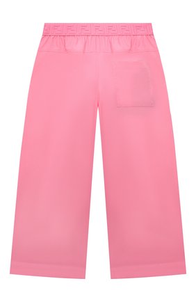Детские хлопковые брюки FENDI розового цвета по цене 36750 руб., арт. JFF259/AJ1D/3A-6A | Фото 2 Детские хлопковые брюки FENDI розового цвета, арт. JFF259/AJ1D/3A-6A | Фото 2 (Материал внешний: Хлопок, Синтетический материал; Случай: Повседневный; Девочки Кросс-КТ: Брюки-одежда; Ростовка одежда: 4 года | 104 см, 5 лет | 110 см, 6 лет | 116 см)