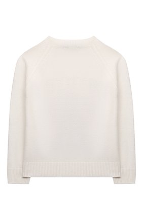 Детский кашемировый пуловер LORO PIANA белого цвета, арт. FAM2319 | Фото 2 (Рукава: Длинные; Материал внешний: Кашемир, Шерсть; Мальчики Кросс-КТ: Пуловер-одежда)