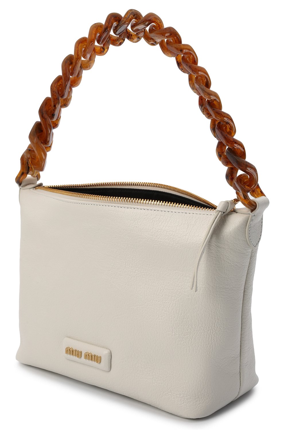 Женская сумка MIU MIU белого цвета, арт. 5BC104-2AJB-F0ZZC-PWO | Фото 5 (Сумки-технические: Сумки top-handle; Материал: Натуральная кожа; Размер: small)