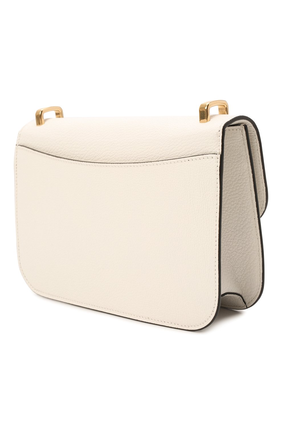 Женская сумка MIU MIU белого цвета, арт. 5BD230-2AJB-F0009-OOO | Фото 4 (Сумки-технические: Сумки через плечо; Материал: Натуральная кожа; Ремень/цепочка: На ремешке; Размер: small)