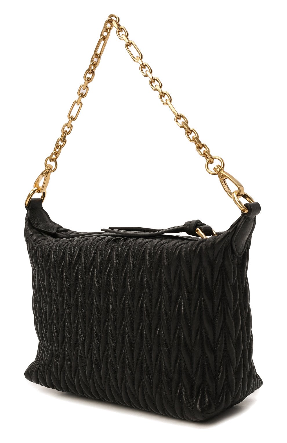 Женская сумка MIU MIU черного цвета, арт. 5NE844-N88-F0002 | Фото 4 (Сумки-технические: Сумки top-handle; Материал: Натуральная кожа; Размер: mini)