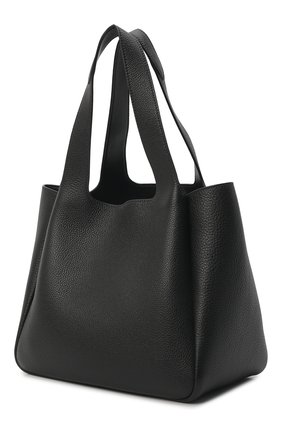 Женский сумка-тоут flou PRADA черного цвета, арт. 1BG335-2DKV-F0002-OOM | Фото 2 (Размер: medium; Материал: Натуральная кожа; Сумки-технические: Сумки-шопперы)