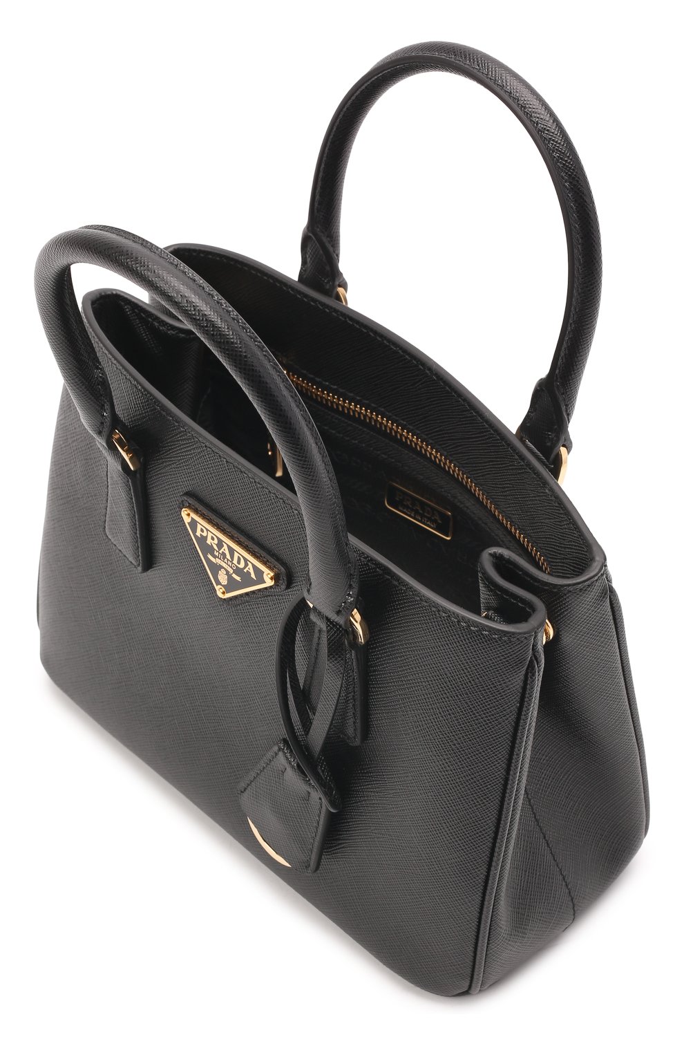 Женская сумка galleria PRADA черного цвета по цене 0 тенге, арт. 1BA296-NZV-F0632-V21 | Фото 3 Женская сумка galleria PRADA черного цвета, арт. 1BA296-NZV-F0632-V21 | Фото 3 (Сумки-технические: Сумки top-handle; Материал: Натуральная кожа; Ремень/цепочка: На ремешке; Размер: small)