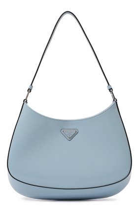 Женская сумка cleo PRADA голубого цвета, арт. 1BC499-ZO6-F02TG-OOO | Фото 1 (Материал: Натуральная кожа; Размер: medium; Сумки-технические: Сумки top-handle)