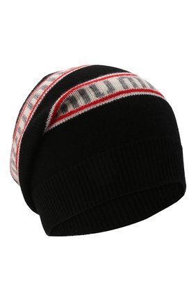 Женская шапка из шерсти и кашемира MIU MIU черного цвета, арт. 5HC286-2F4P-F0002 | Фото 1 (Материал: Текстиль, Шерсть, Кашемир)